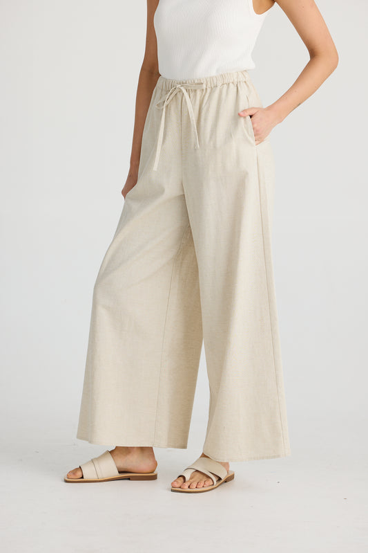 Lana Linen Pant - Natural