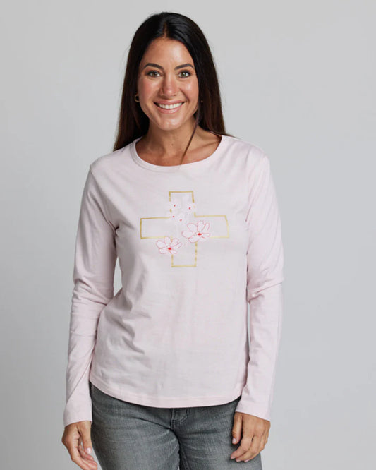 Long sleeve lilac bloom t-shirt